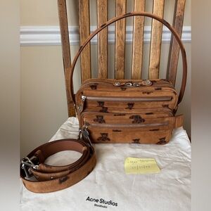 Acne Studios Camero Party Suede Teddy Print